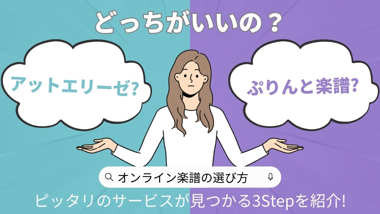 アットエリーゼとぷりんと楽譜比較のタイトル
