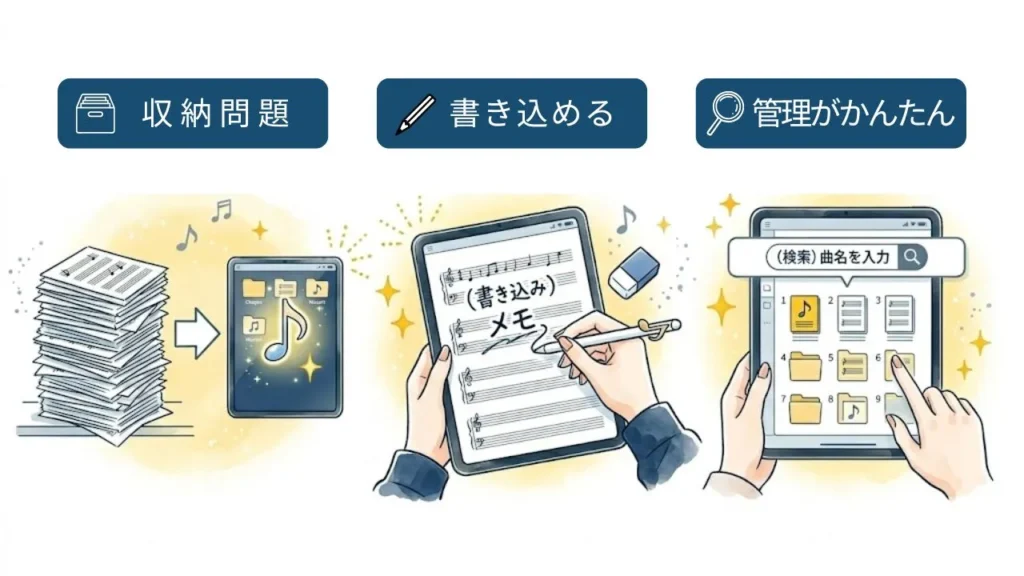 紙の楽譜を電子化するメリット
