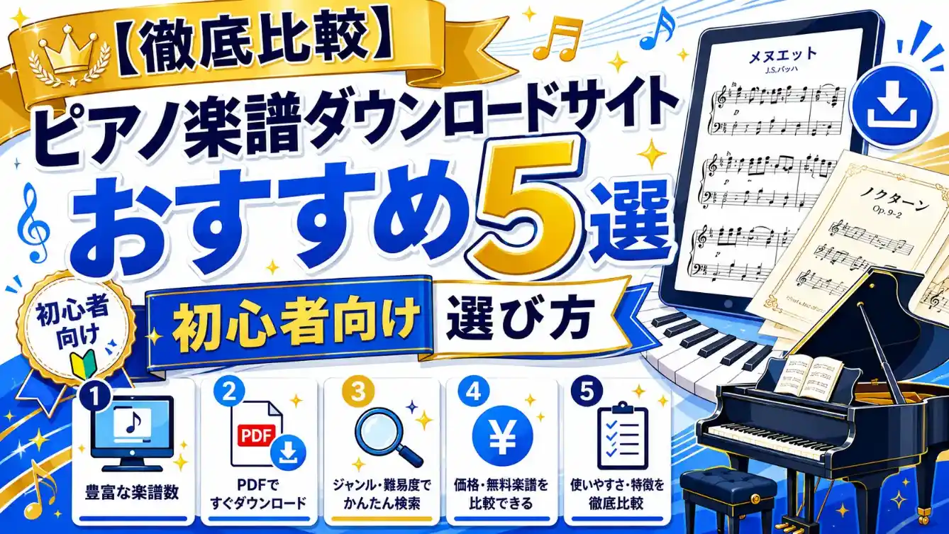 楽譜ダウンロードサービスの比較
