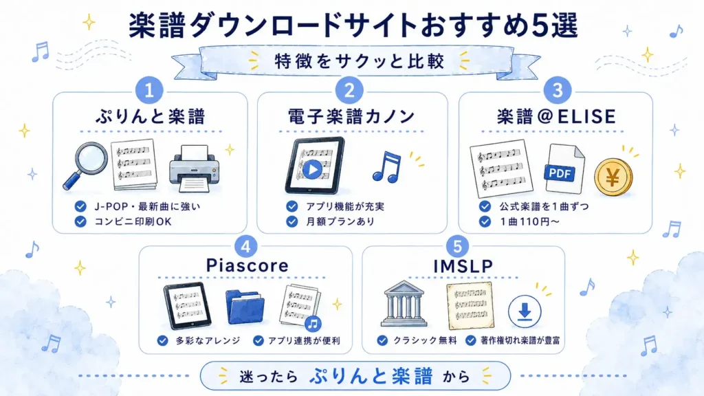 楽譜ダウンロードサービス5選