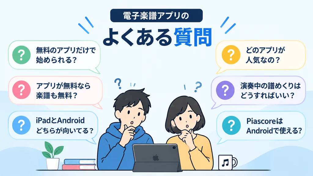 電子楽譜アプリのよくある質問