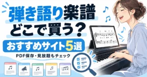 ピアノ弾き語り楽譜はどこで買う?おすすめサイト5選
